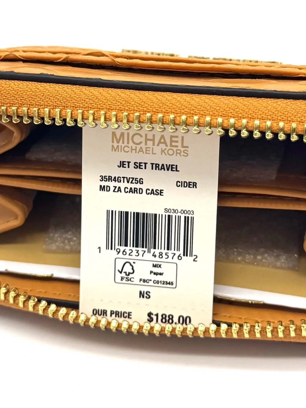 Michael Kors Medium ZA Card Case Wallet Cider Multi